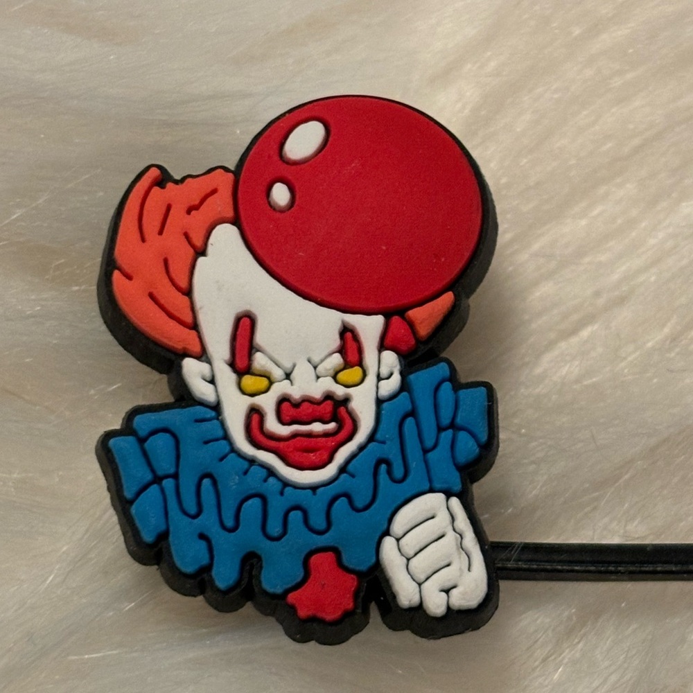 Scary Clown Straw Topper